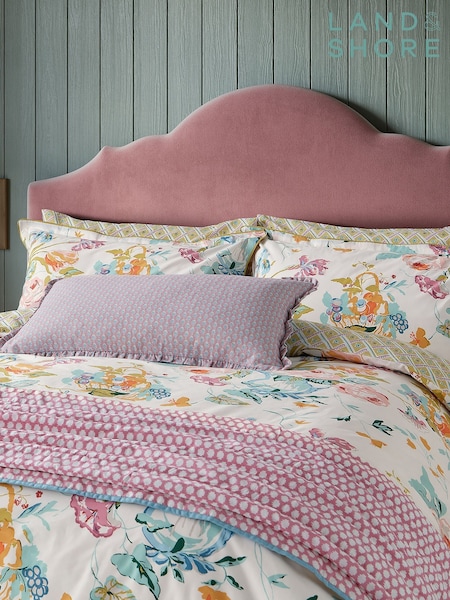 Land & Shore Multicolour Wilder Hand Stitched Decorative 100% Cotton Throw (F62735) | £175