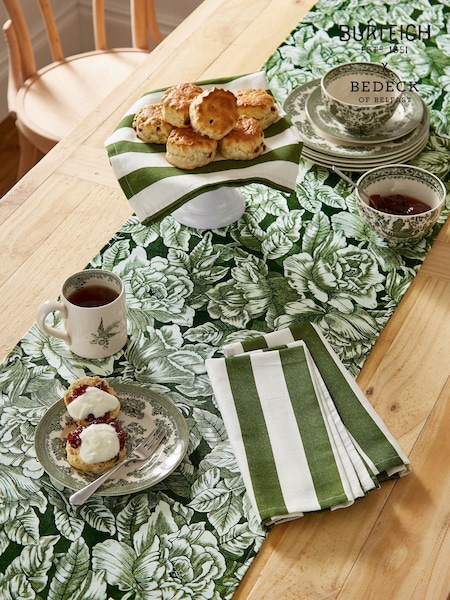 Burleigh X Bedeck Of Belfast Green Hibiscus Napkins Pack of 4 (F62757) | £18