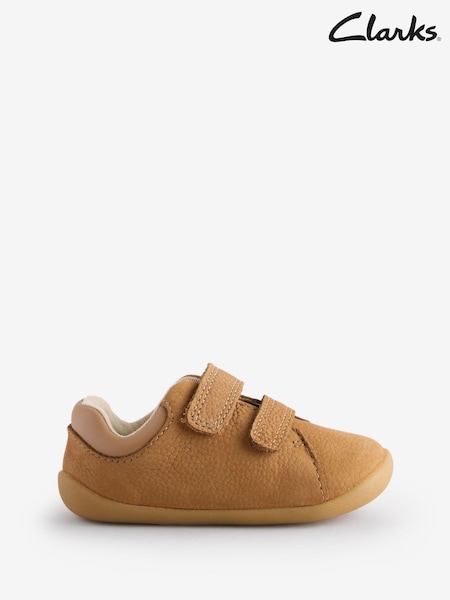 Clarks Tan Brown Toddler Pre WalkerCraft Trainers (F62772) | £28