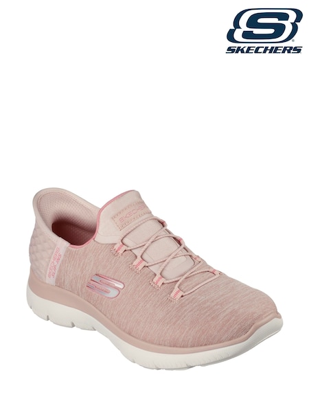Skechers Pink Pink Womens Slip In Summits Dazzling Haze Trainers (F62803) | £74