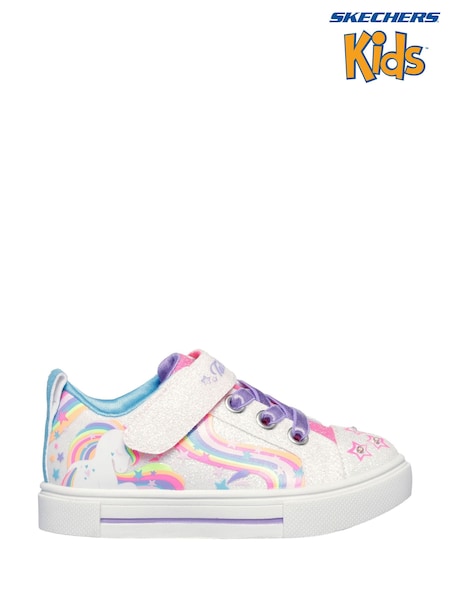 Skechers White Twinkle Sparks Whimsical Shimmer Trainers (F62868) | £39