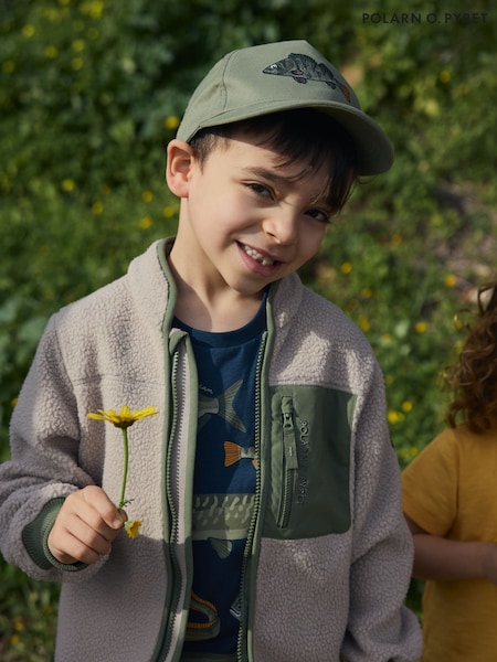 Polarn O Pyret Natural Teddy Fleece Jacket (F62904) | £40