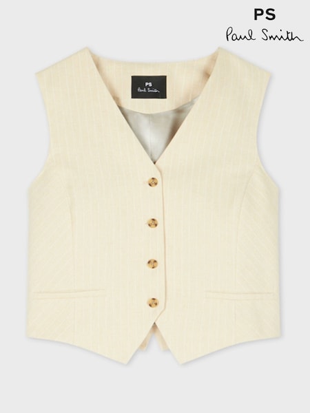 PS Paul Smith Yellow Pinstripe Vest Waistcoat (F62922) | £260