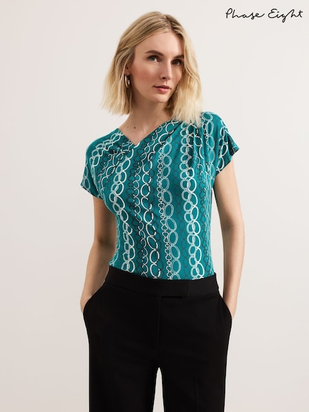 Phase Eight Green Kiara Chain Top (F62928) | £55