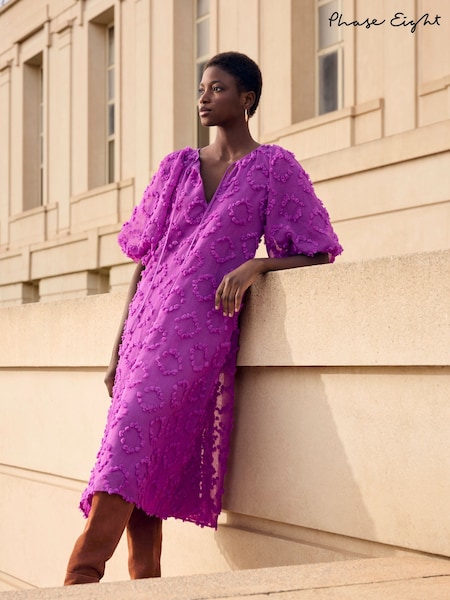 Phase Eight Purple Bella Midi Dress (F62932) | £139