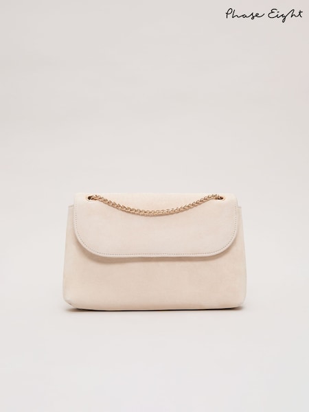 Phase Eight Natural Suede Chain Clutch Bag (F62935) | £85