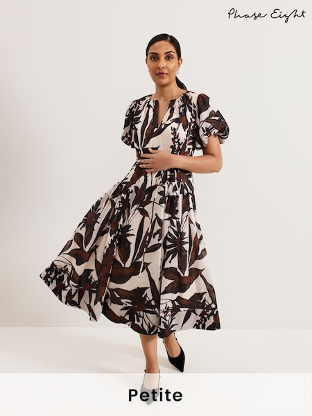 Phase Eight Black Petite Zarah Printed Dress (F62936) | £179