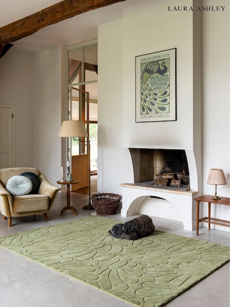 Laura Ashley Green Coleby Petals Hedgerow Rug (F62961) | £465 - £919