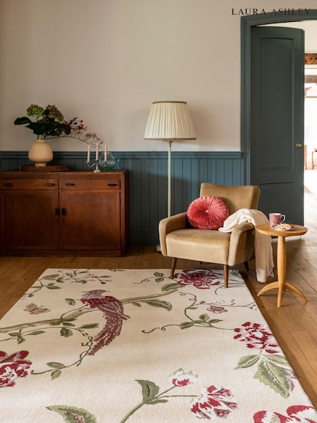 Laura Ashley Red Summer Palace Cranberry Rug (F62968) | £579 - £1,125