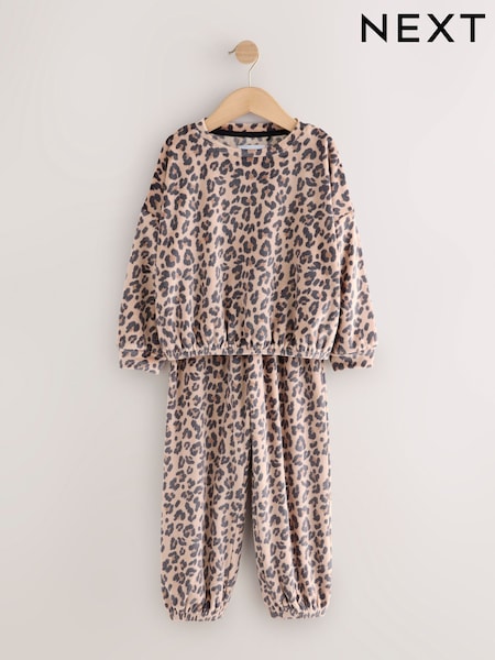 Neutral Animal Cosy Fleece Pyjamas (3-16yrs) (F63010) | £17 - £24
