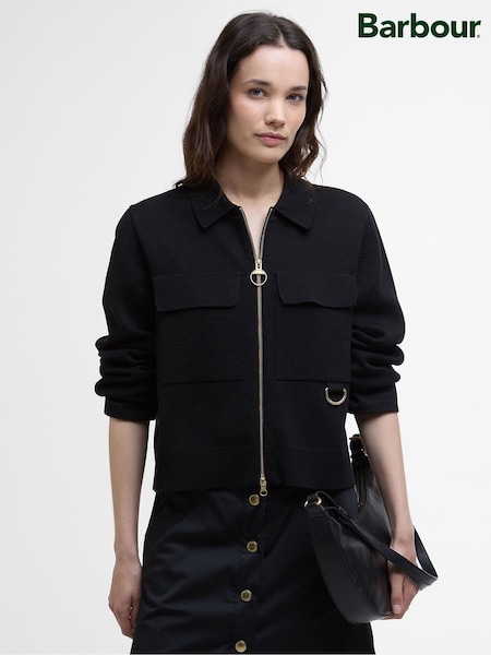 Barbour® Black Alma Knit Cardigan (F63322) | £169