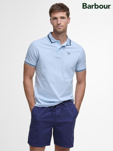 Barbour® Blue Fbridge Polo Ocean 100% Cotton Polo Shirt (F63331) | £60
