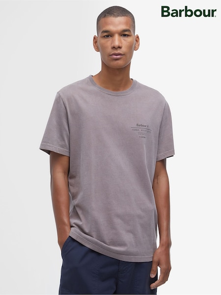 Barbour® Purple Hickling Washed 100% Cotton T-Shirt (F63348) | £40