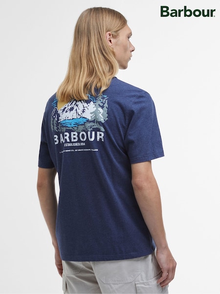 Barbour® Blue Perham 100% Cotton T-Shirt (F63369) | £45