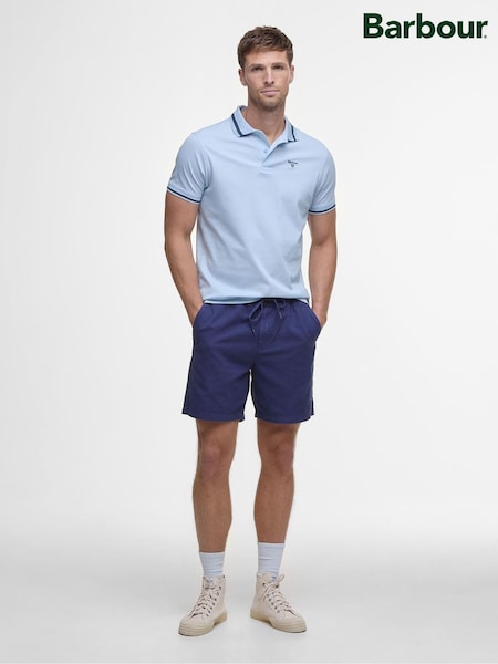 Barbour® Blue Washed Ox Oceana 100% Cotton Shorts (F63385) | £70