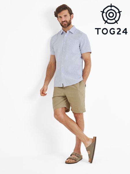 Tog 24 Bright Blue Stripe Mens Fenton Shirt (F63430) | £35