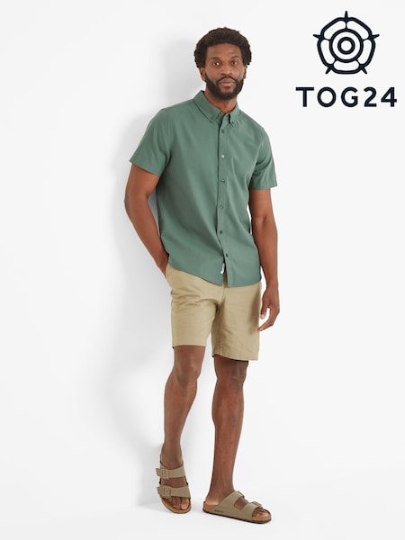 Tog 24 Green Mens Jayden 100% Cotton Shirt (F63440) | £38