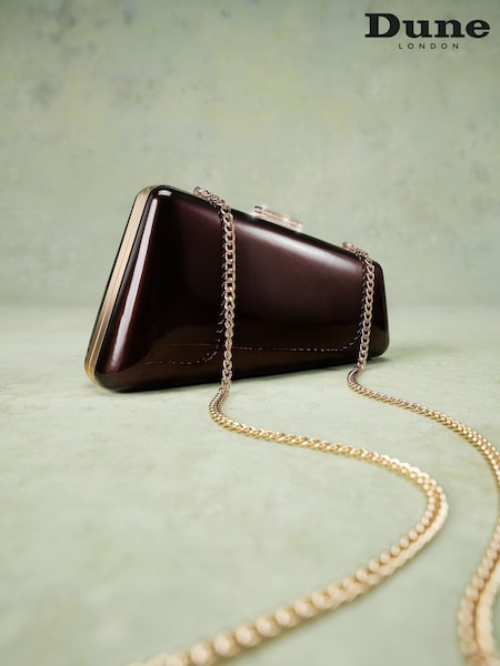 Dune London Brown Balancing Clutch Bag (F63522) | £99