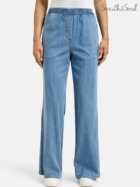 Smith & Soul Blue Denim Pull On Trousers (F63573) | £100