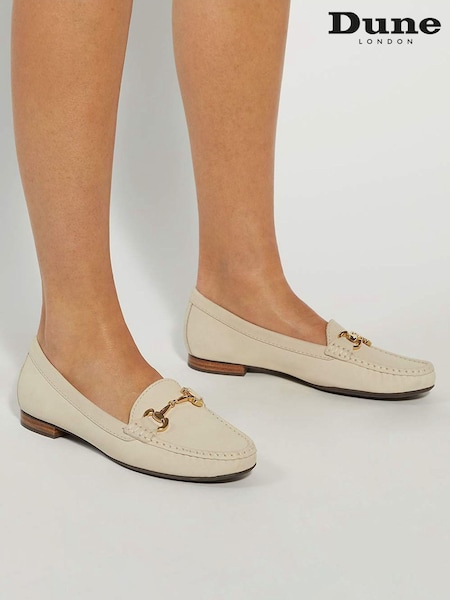 Dune London Cream Glenniee Comfort Snaffle Loafers (F63719) | £99