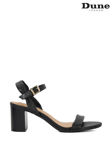 Dune London Black Standard Fit Jaliz Two Part Heel Sandals (F63727) | £79