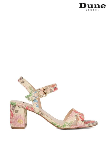 Dune London Natural Nude Standard Fit Merisa Block Heel Sandals (F63756) | £89