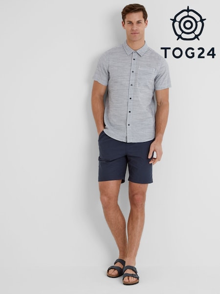 Tog 24 Blue Mens Christos 100% Cotton Shirt (F63777) | £38