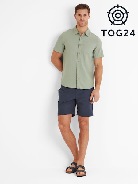 Tog 24 Green Mens Preston Pistachio 100% Cotton Shirt (F63780) | £38