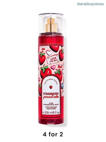 Bath & Body Works Strawberry Pound Cake Fine Fragrance Body Mist 8 fl oz / 236 mL (F63815) | £18