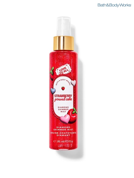 Bath & Body Works Strawberry Pound Cake Diamond Shimmer Mist 4.9 fl oz / 145 mL (F63850) | £20