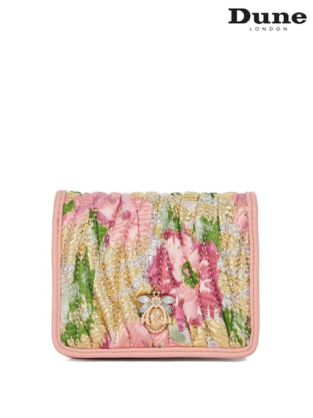 Dune London Baby Pink Kaci Bug Quilt Cardholder Purse (F63928) | £59