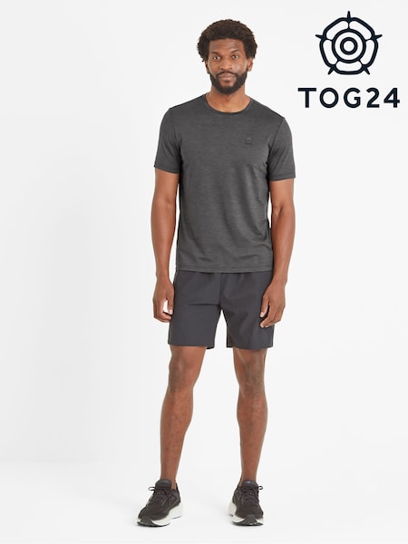 Tog 24 Black Mens Boyton Tech Short Sleeve 100% Cotton Top (F63944) | £25