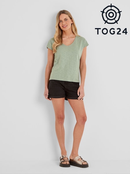 Tog 24 Green Womens Justine 100% Cotton T-Shirt (F63959) | £24