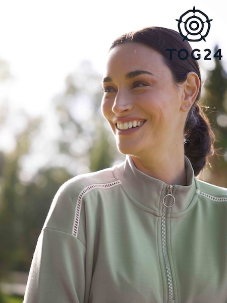 Tog 24 Green Womens Larelle Zip Neck Sweatshirt (F63979) | £49