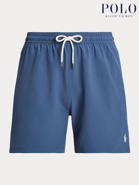 Polo Ralph Lauren Blue Traveler Mid Length Trunk Swim Shorts (F63995) | £90