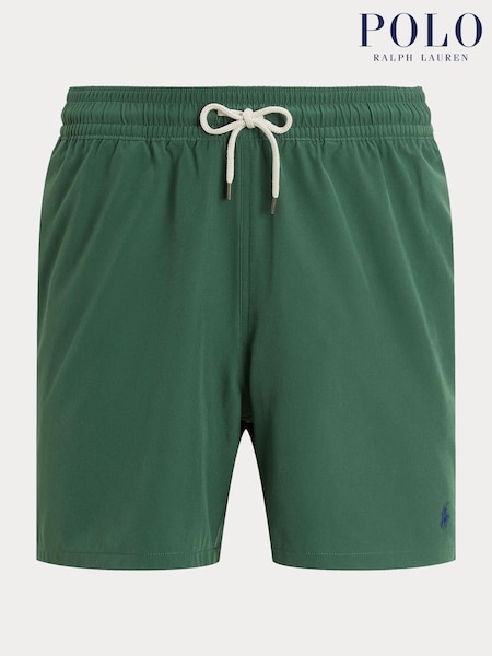 Polo Ralph Lauren Green Traveler Mid Length Trunk Swim Shorts (F63997) | £90