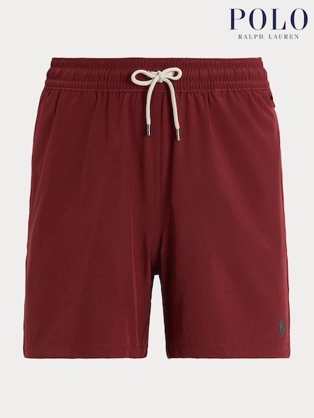 Polo Ralph Lauren Red Traveler Mid Length Trunk Swim Shorts (F64017) | £90