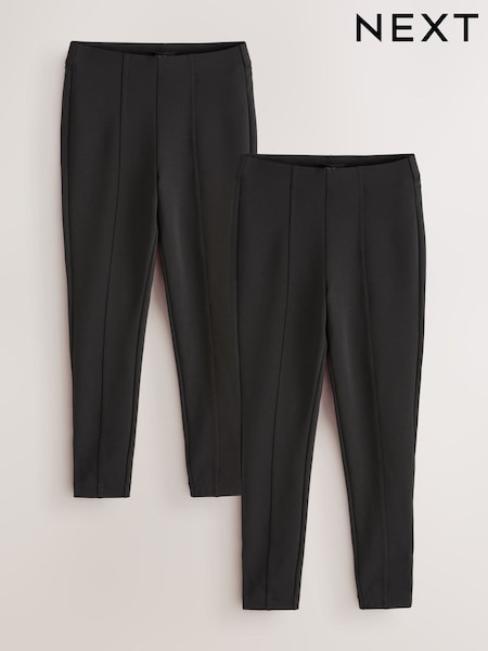 Black Ponte Leggings 2 Pack (F64025) | £30