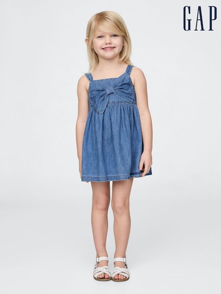 Gap Blue Bow Denim Dress (6mths-5yrs) (F64049) | £30