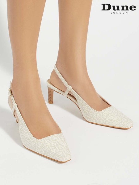 Dune London Nude Dancing Mono Sling Back Kitten Heels (F64068) | £99