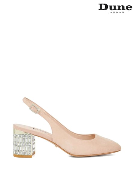Dune London Pink Calena Jewelled Slingback Heels (F64073) | £129