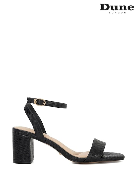 Dune London Black Standard Fit Melini Block Heel Sandals (F64075) | £89