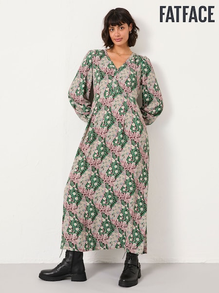 FatFace Multi Petite Japanese Rose Midi Dress (F64166) | £72
