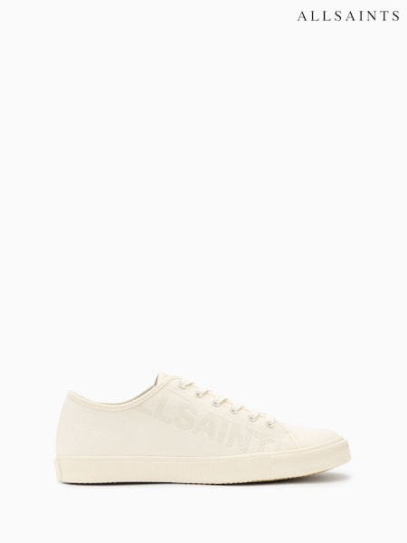 AllSaints White Biggy Can Low Shoes (F64232) | £89