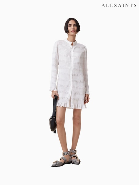 AllSaints Off White Meg Mini Dress (F64250) | £179