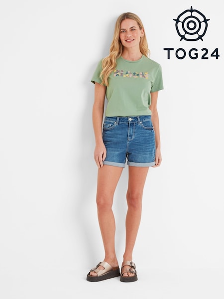 Tog 24 Green Womens Minda 100% Cotton T-Shirt (F64391) | £24