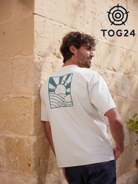 Tog 24 Cream Mens Varga T-Shirt (F64412) | £26