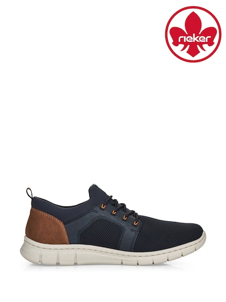 Rieker Mens Blue Elasticated Shoes (F64425) | £75