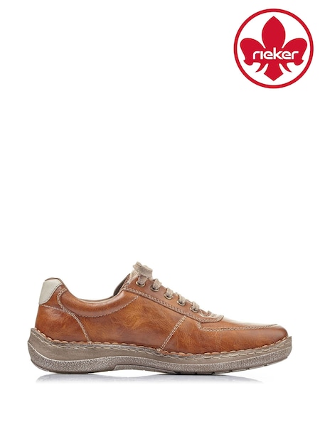 Rieker Mens Zipper Brown Shoes (F64428) | £72