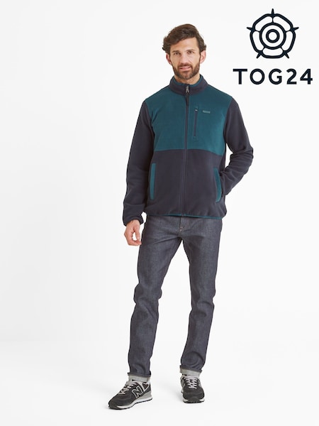 Tog 24 Blue Mens Banwell Half Zip Fleece (F64435) | £38